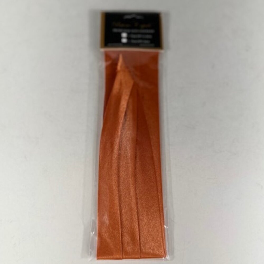 Bruno Capelo Men's Copper/Rust 3 Pleat Hat Band Premium 2 End Hooks 100% Satin